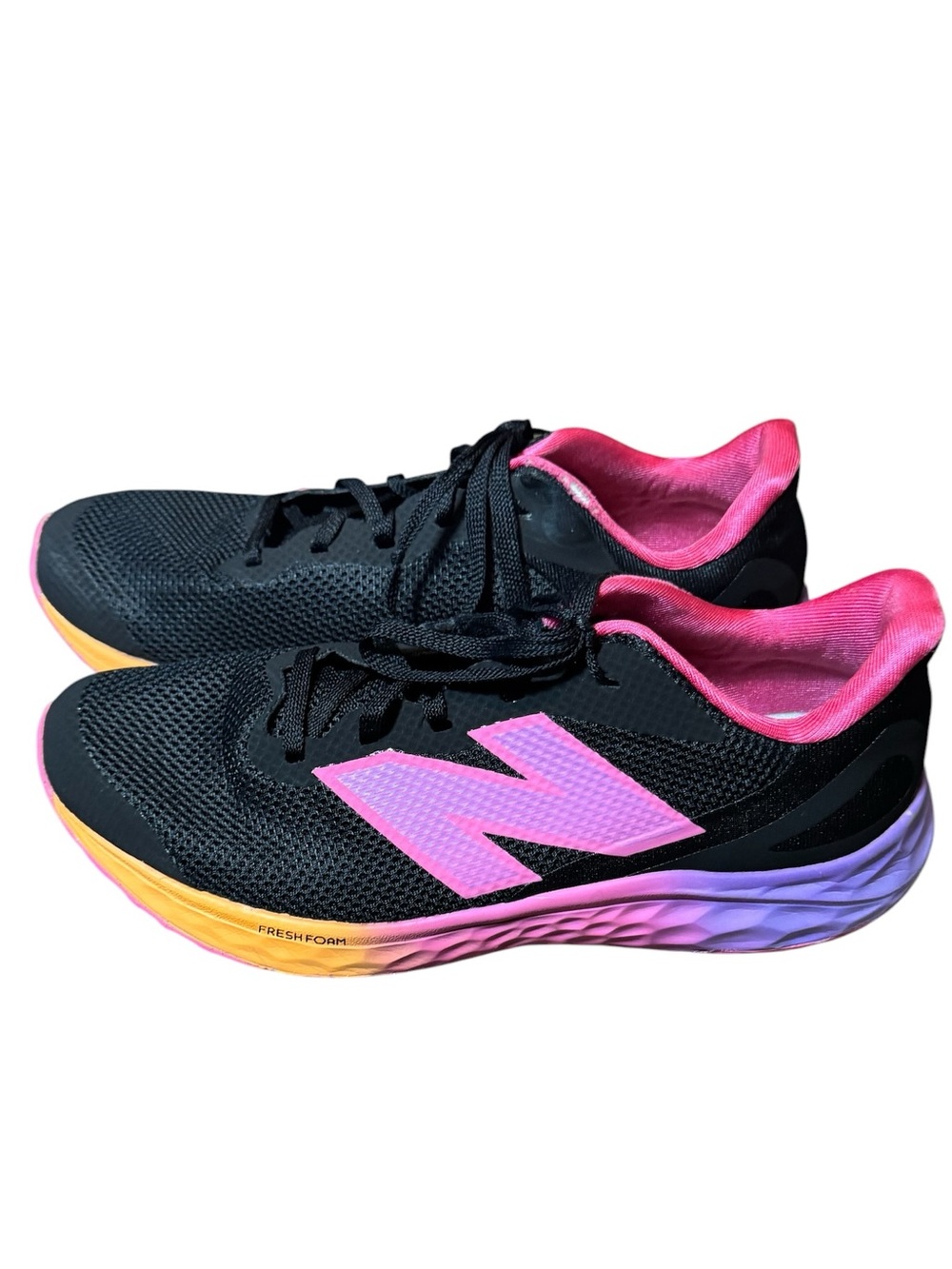New Balance Arishi V4 Women's Black Pink Purple Running Shoes Sneakers Size 7